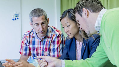 employee inpecting packaging 